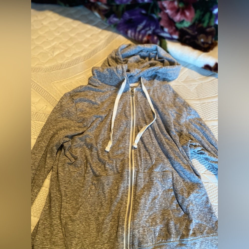 grey zip up